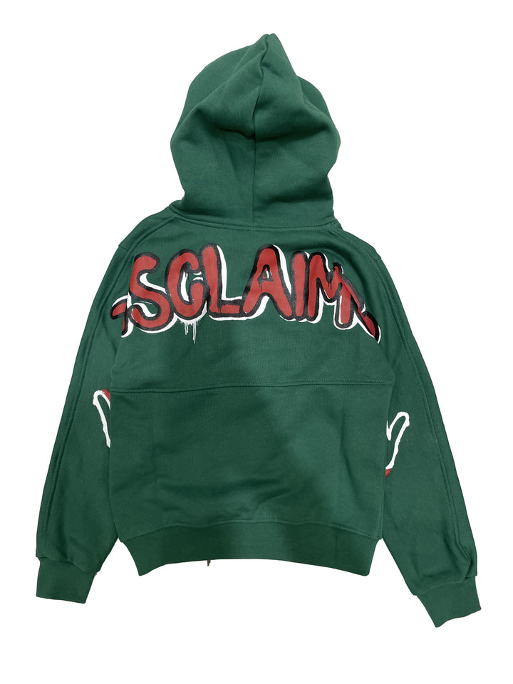 Disclaimer kids sweatshirt child hood green