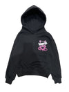 Disclaimer kids hoodie girl teddy bear logo