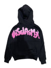 Disclaimer kids hoodie girl teddy bear logo