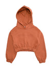 Hinnominate felpa cropped ragazza con cappuccio cognac