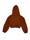 Hinnominate felpa cropped ragazza con cappuccio cognac