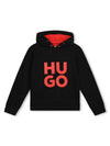 Hugo black hoodie kids sweatshirt