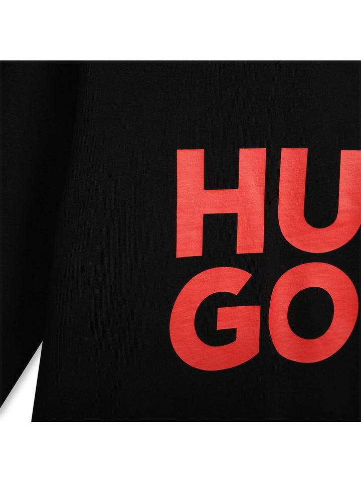 Hugo black hoodie kids sweatshirt
