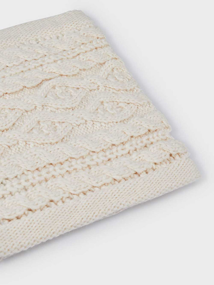 Mayoral collo sciarpa tricot bambina panna