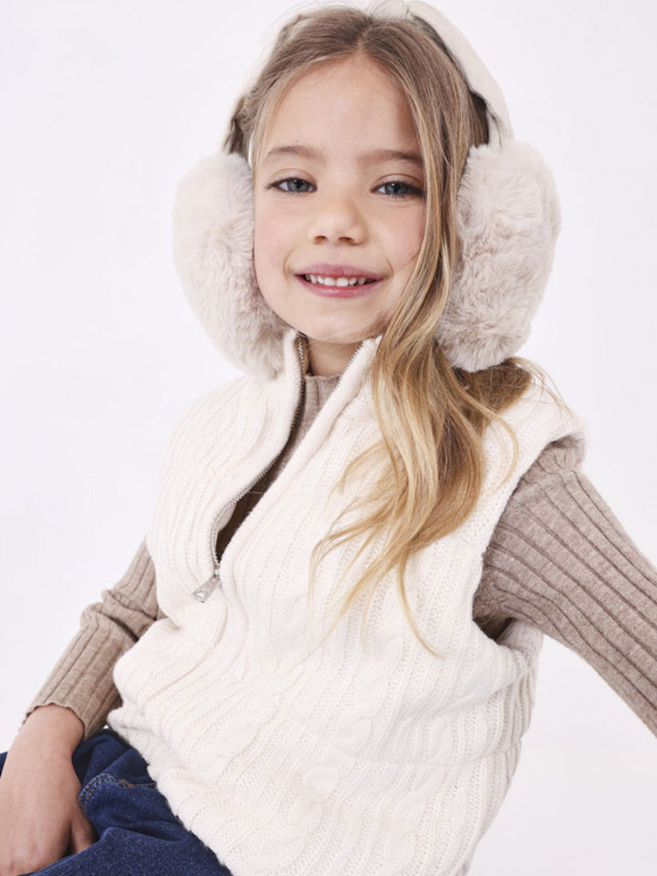 Mayoral cuffia paraorecchie bambina beige