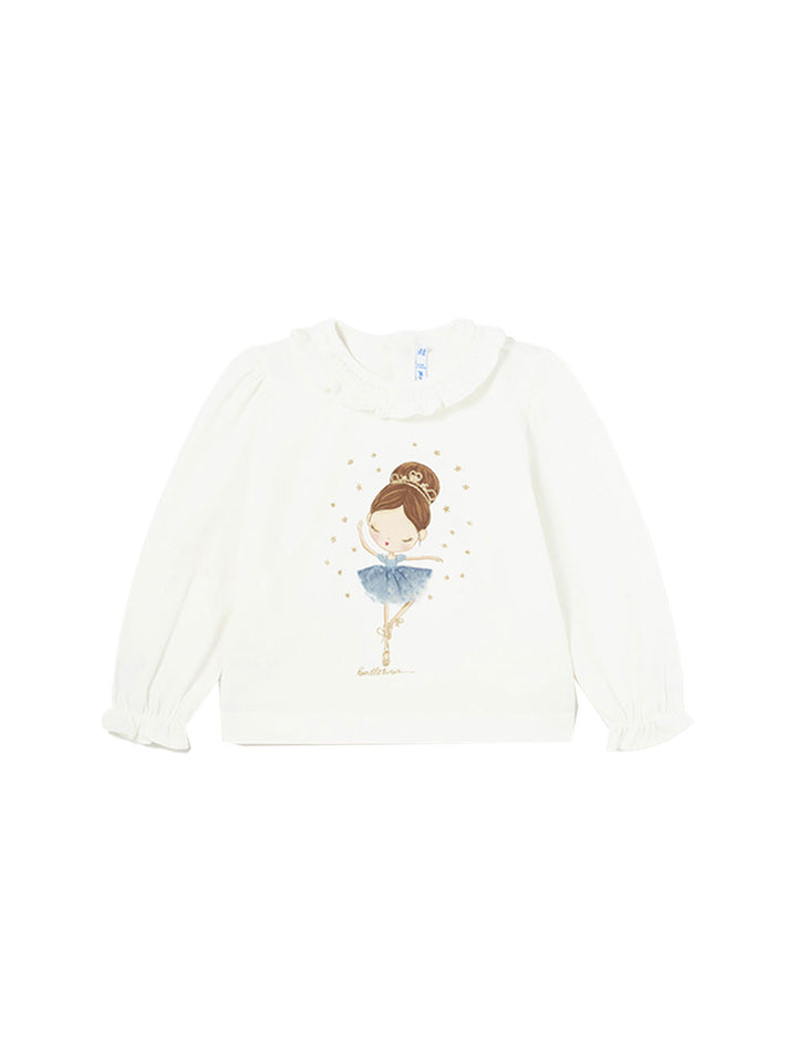 Mayoral t-shirt bimba colletto volant