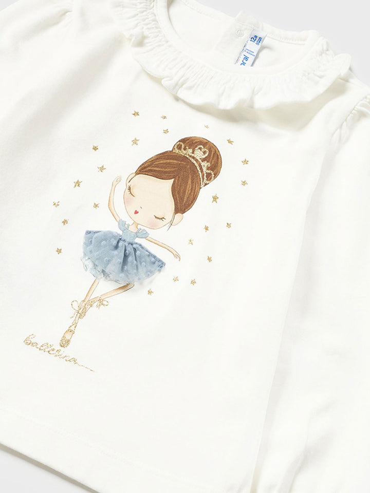 Mayoral t-shirt bimba colletto volant
