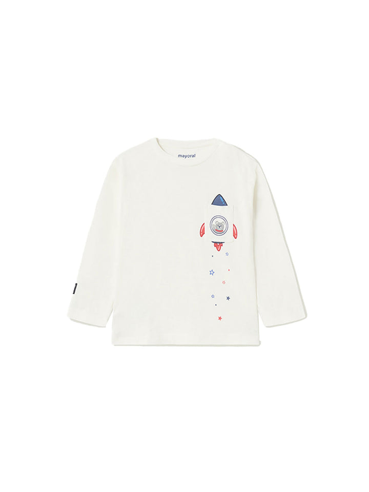 Mayoral t-shirt bimbo stampa razzo