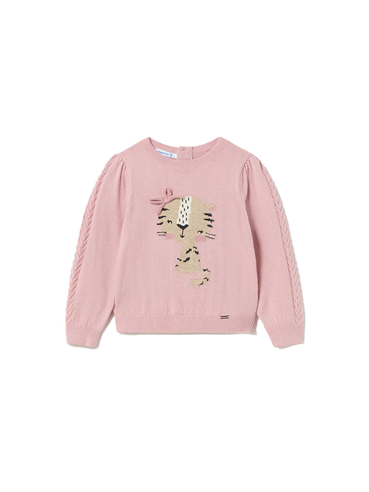 Mayoral pullover bimba jaquard stampato