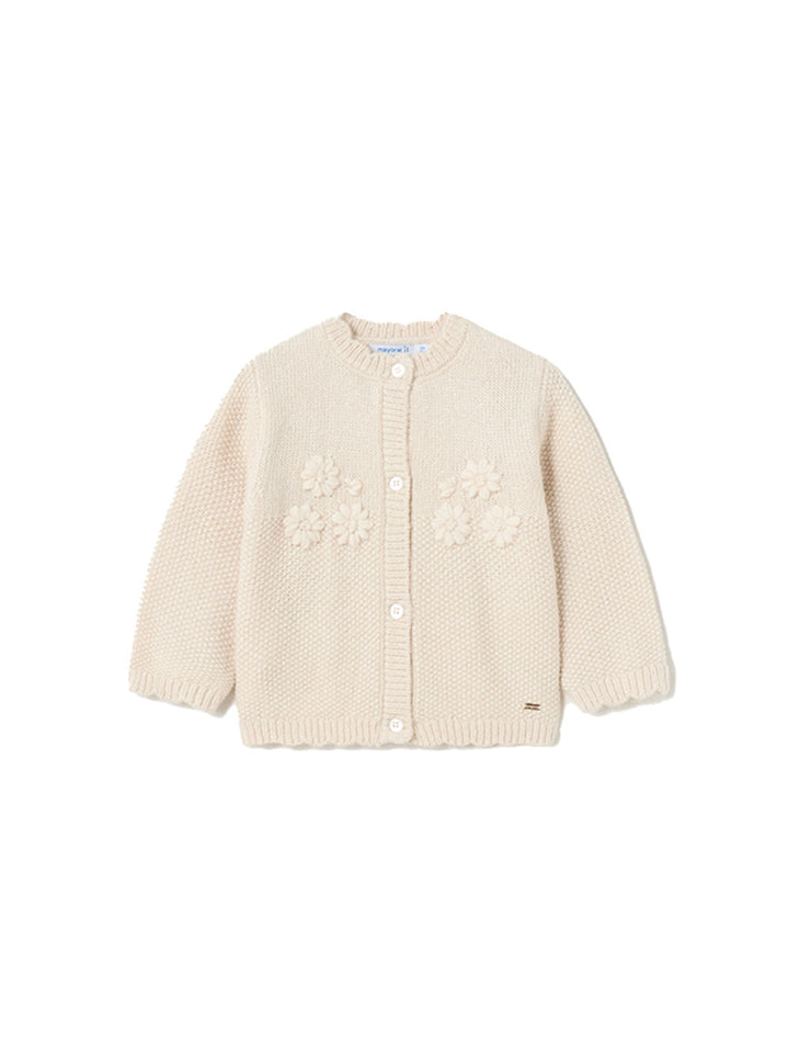 Mayoral baby jacket beige embroidery