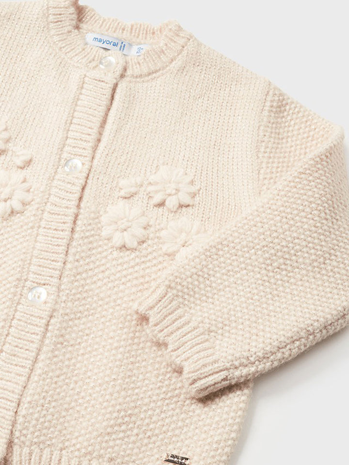 Mayoral baby jacket beige embroidery