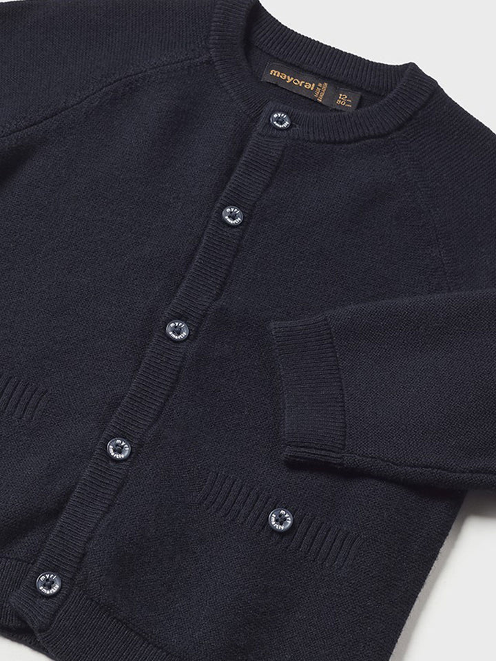 Mayoral cardigan bimbo elegante tricot blu
