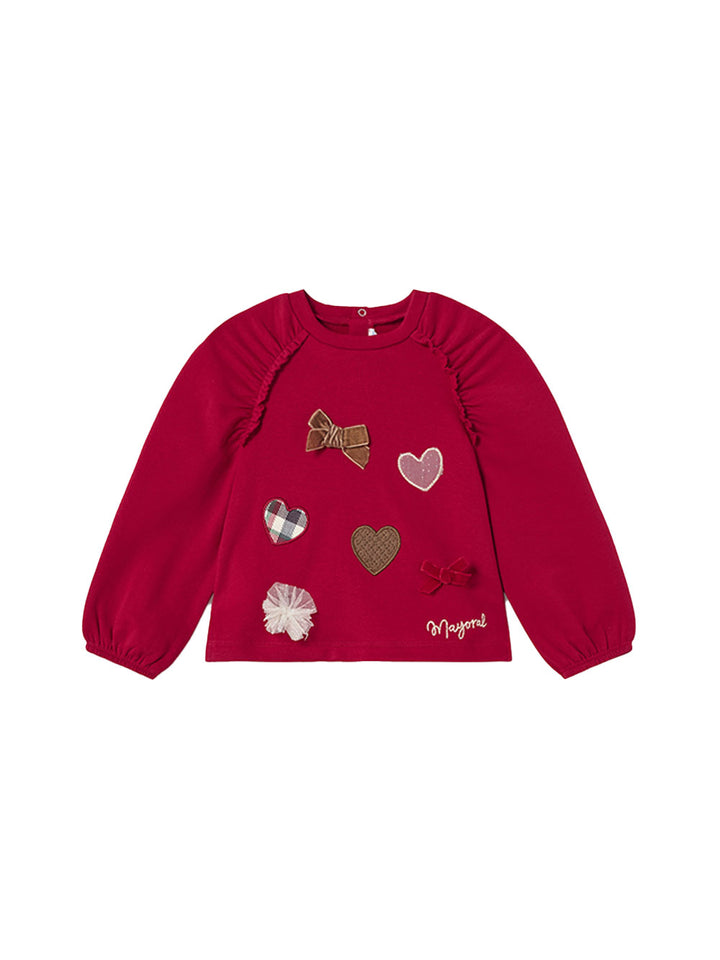 Mayoral baby girl heart print shirt