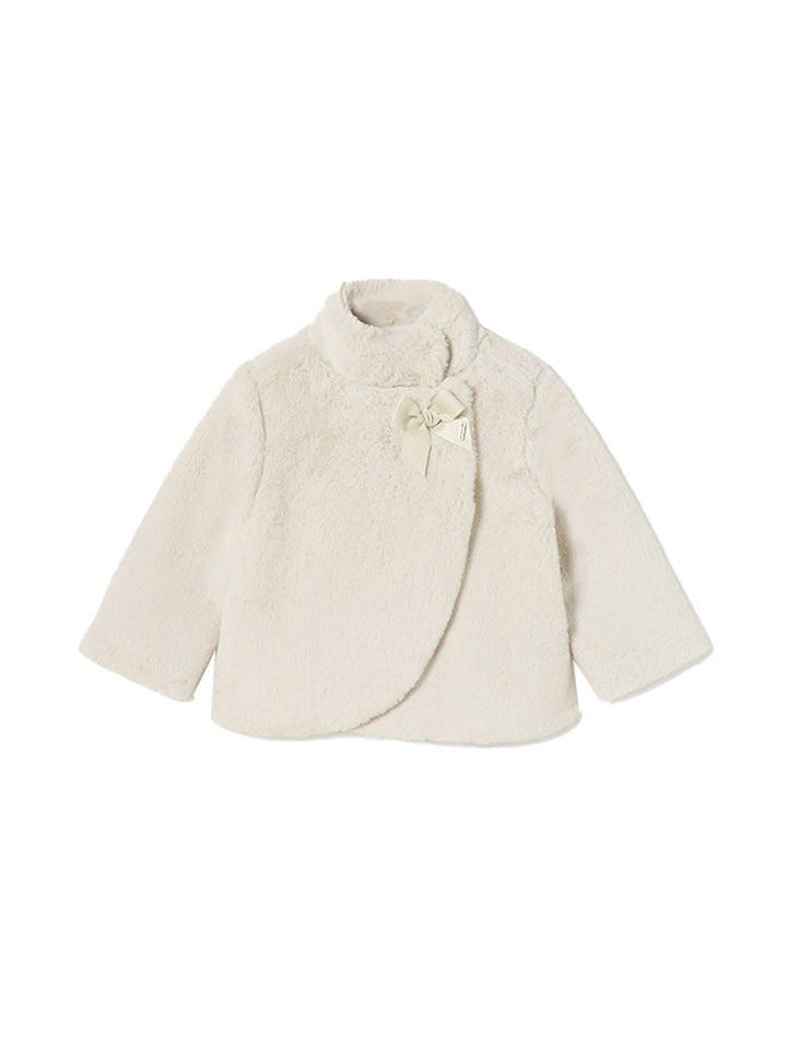Mayoral cappotto pelliccia bambina beige