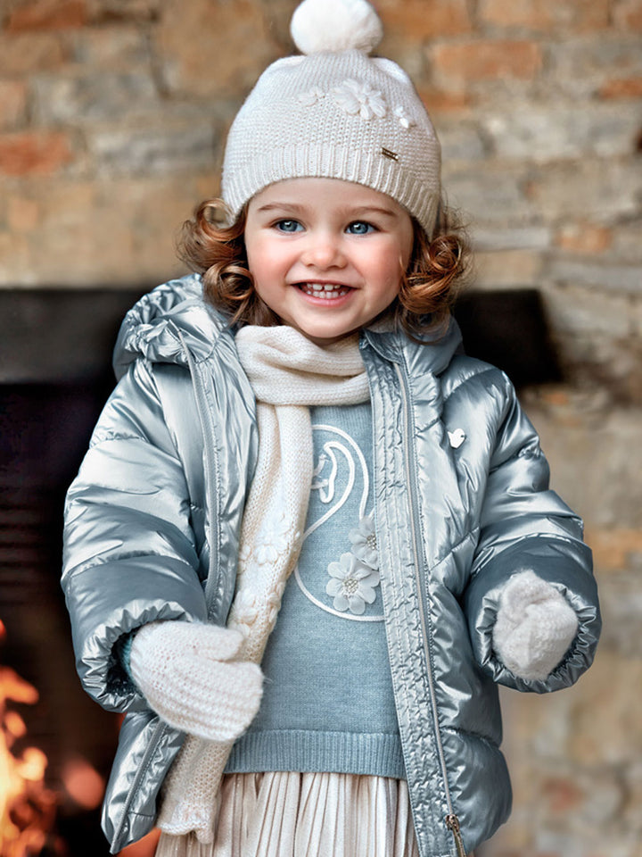 Mayoral piumino bambina cappuccio polvere
