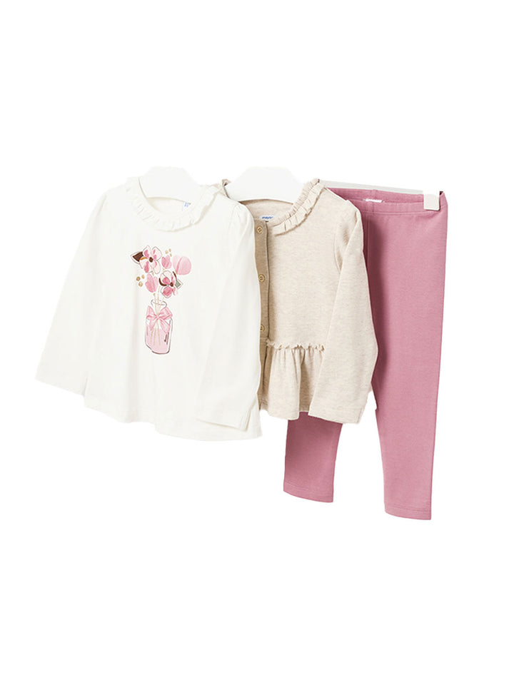 Mayoral completo leggings bimba 3 pezzi