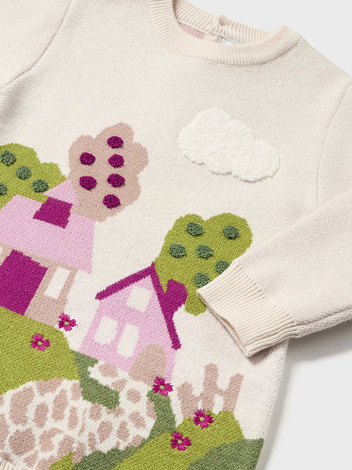 Mayoral vestito bimba in tricot stampato