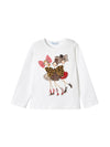Mayoral t-shirt bambina stampa fiocco