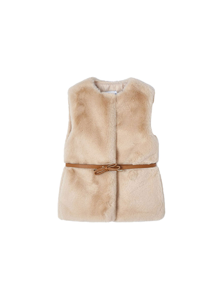 Mayoral gilet pelliccia bambina beige