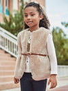 Mayoral gilet pelliccia bambina beige