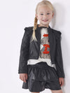 Mayoral giacca corta bambina ecopelle nero
