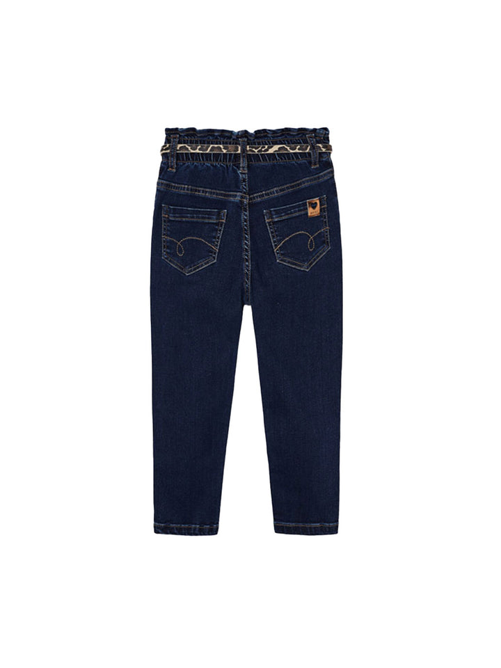Mayoral jeans for girls high waist with belt