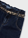Mayoral jeans for girls high waist with belt