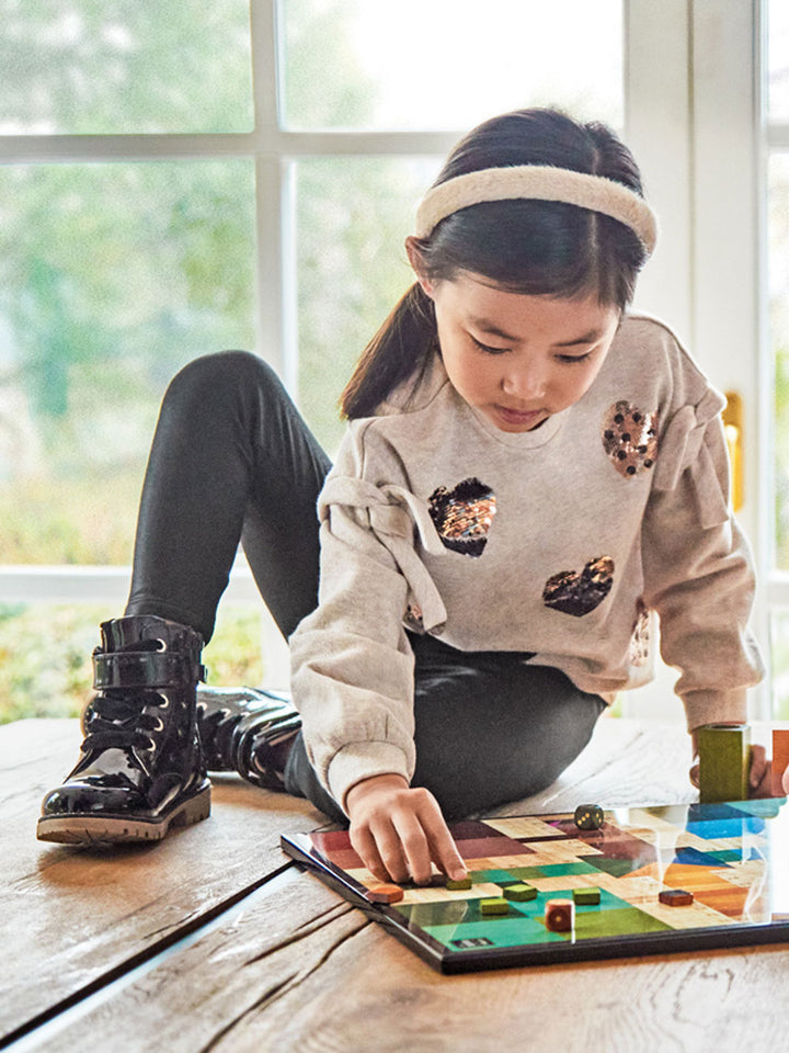 Mayoral completo leggings bambina cuori paillettes