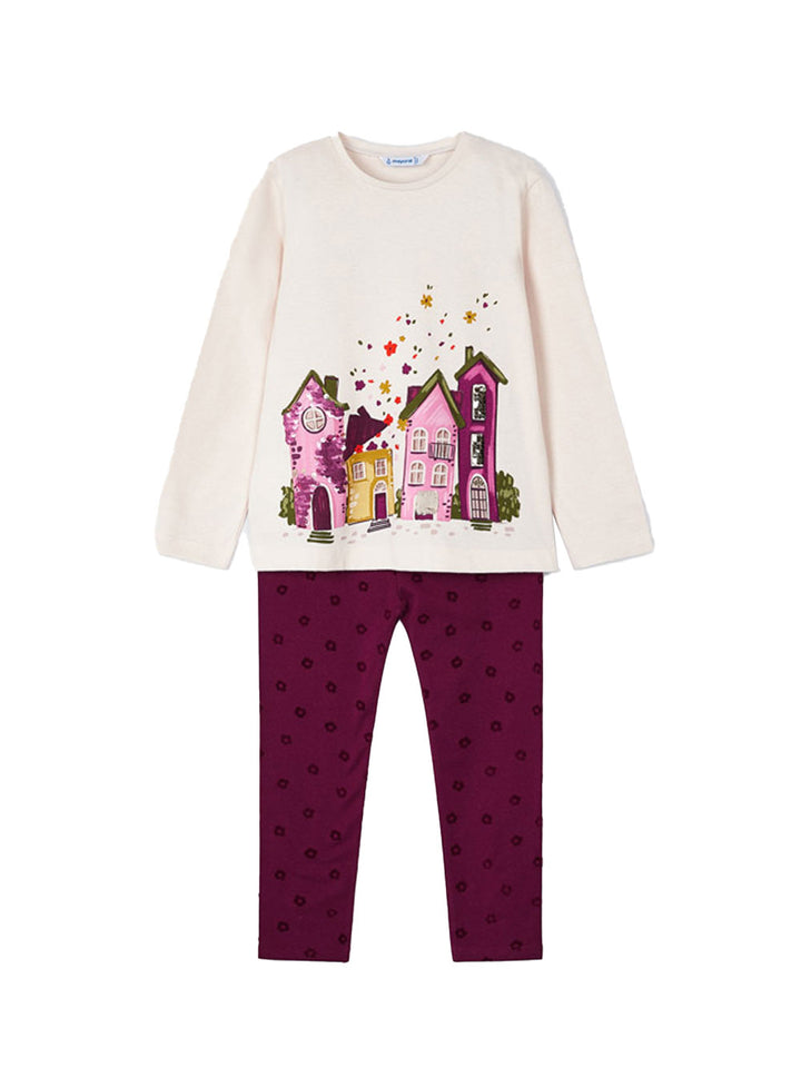 Mayoral completo leggings bambina floccato