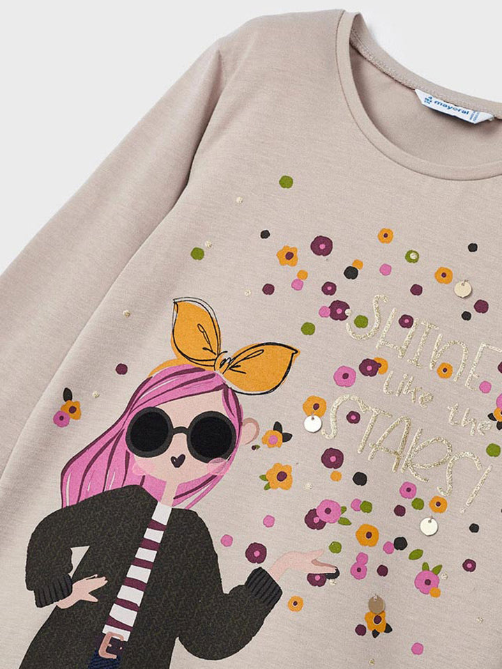 Mayoral completo bambina leggings e t-shirt stampato
