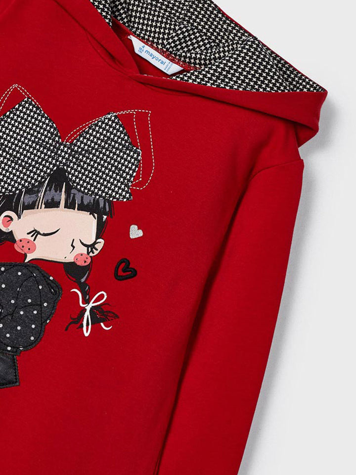 Mayoral vestito ricamato bambina con cappuccio