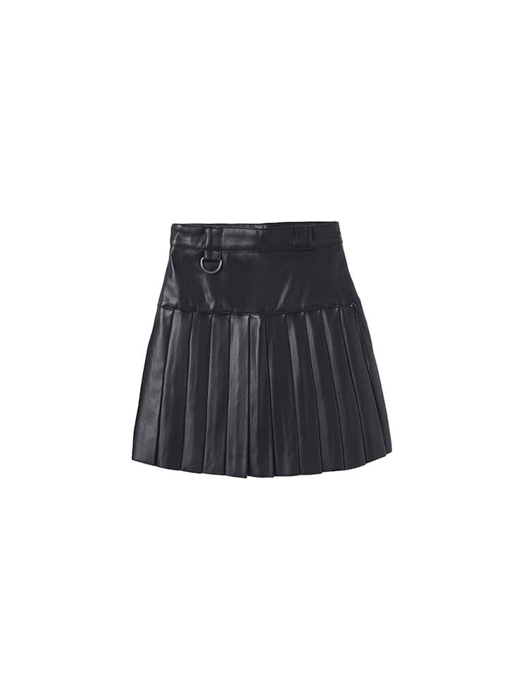 Mayoral gonna ragazza ecopelle nero