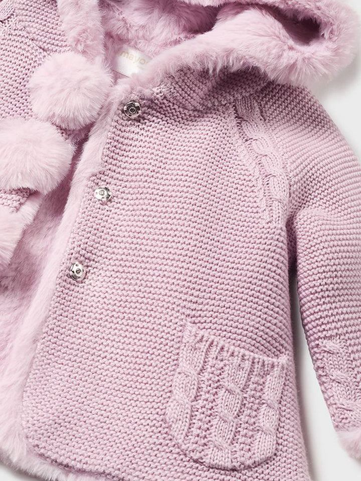 Mayoral newborn cardigan newborn fur