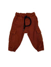 Never Too pantalone cargo bambino zucca