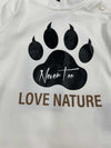 Never Too t-shirt bambino stampata bianco