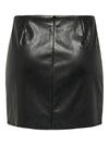 Only Leni gonna donna ecopelle nero