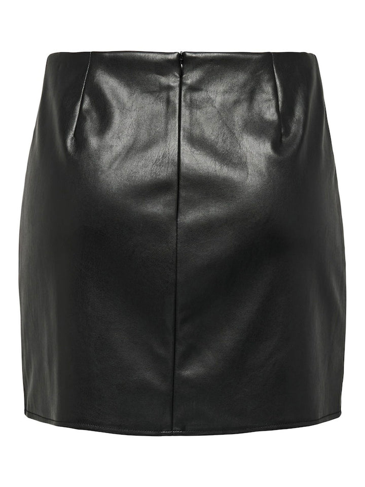 Only Leni gonna donna ecopelle nero