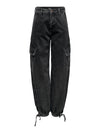 Only Pernille jeans cargo donna nero