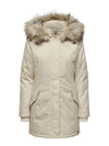 Only New Katy women's parka fur collar