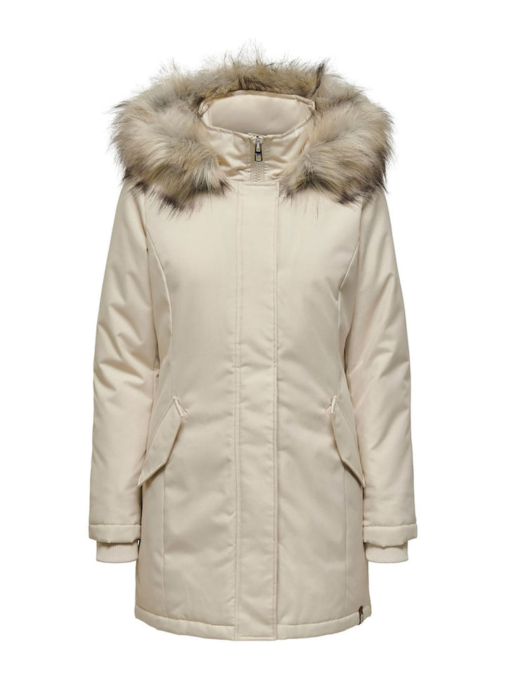 Only New Katy women's parka fur collar