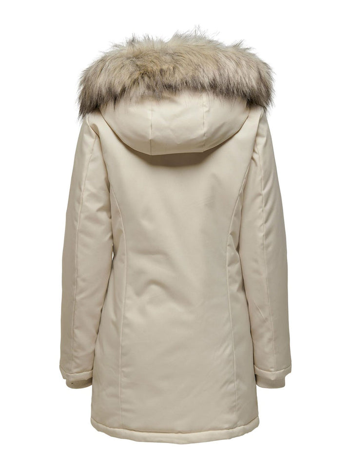 Only New Katy women's parka fur collar