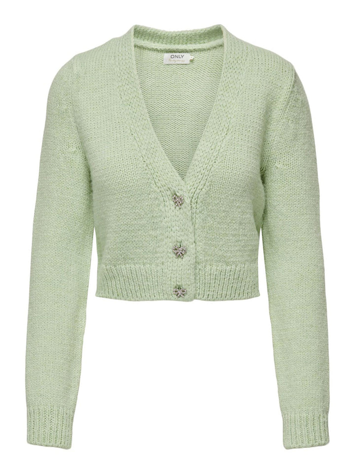 Only Johanna cardigan corto da donna verde