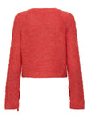Only Margina pullover donna rosso frange