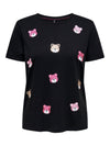 Only kita t-shirt donna stampa allover