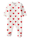 Petit bateau onesie with heart patterned feet