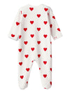 Petit bateau onesie with heart patterned feet