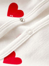 Petit bateau onesie with heart patterned feet