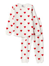 Petit Bateau girls' hearts pajamas