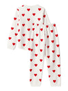 Petit Bateau girls' hearts pajamas