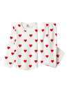 Petit Bateau girls' hearts pajamas